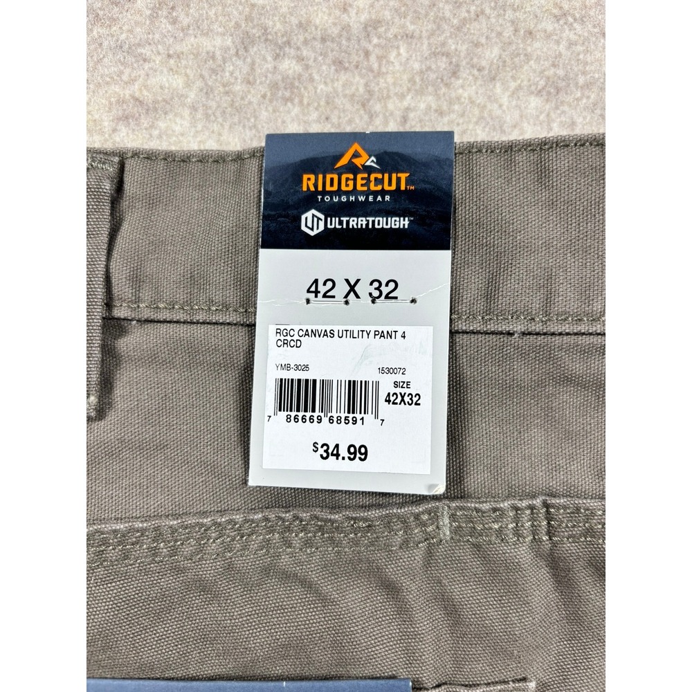Ridgecut Toughwear Ultratough Canvas Utility Pants 42x32 Cordura Relaxed Fit - Picture 8 of 8